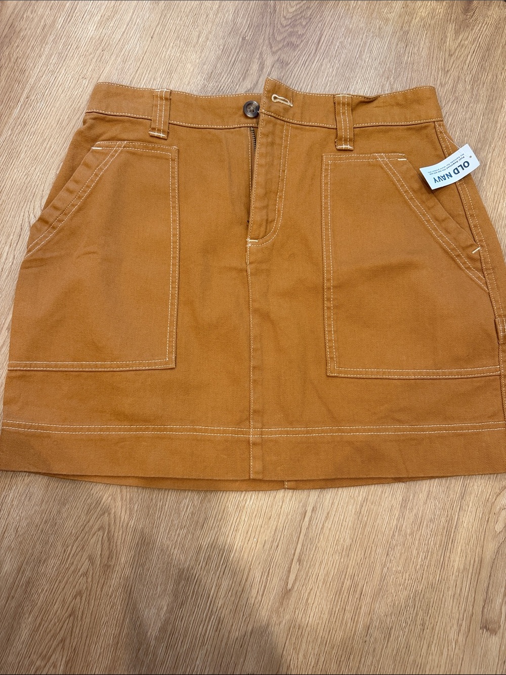 Old Navy Caramel Brown Utility Mini Skirt